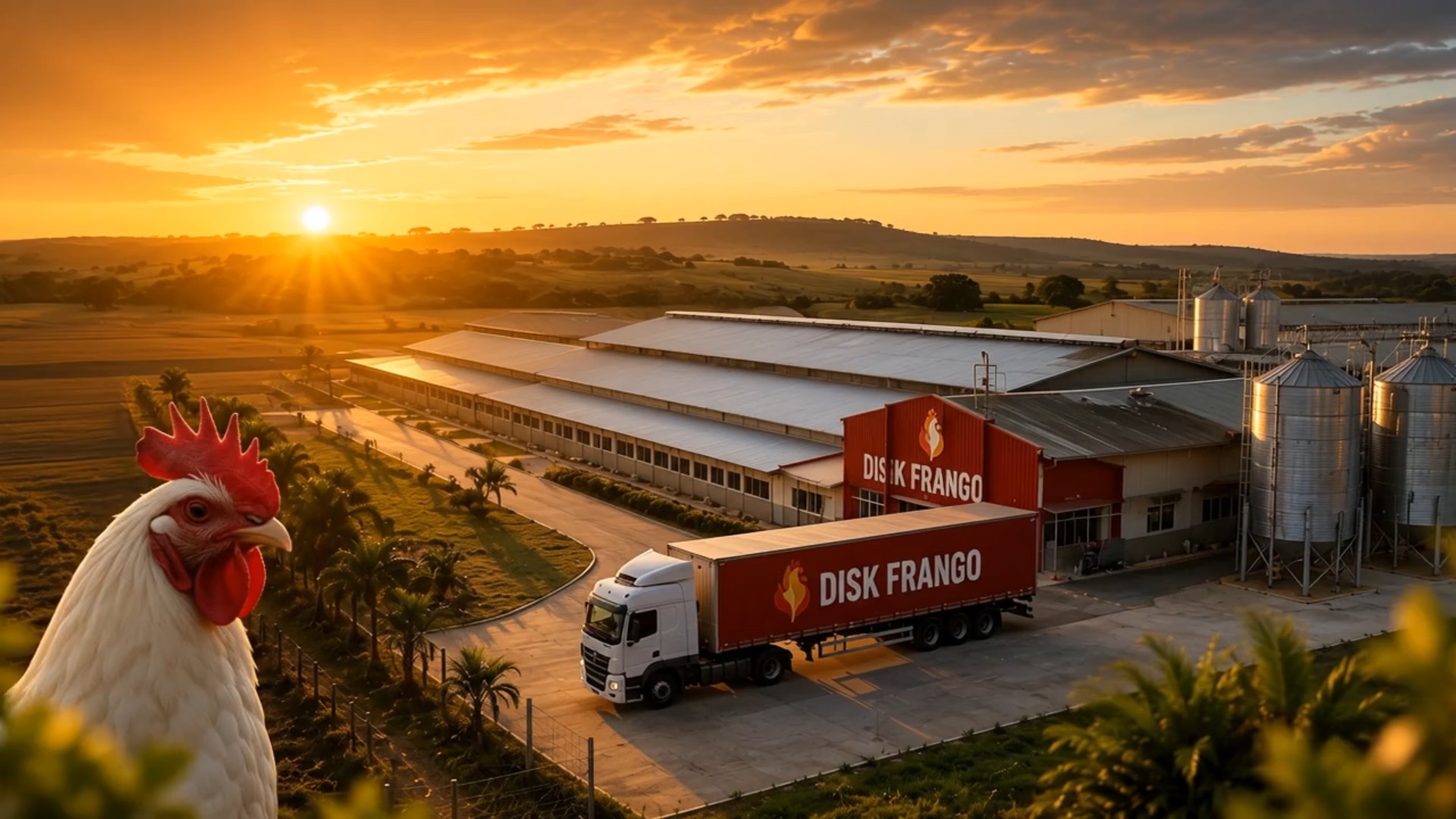 Estrutura da Disk Frango ao amanhecer